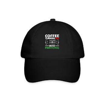 Kaffee-Codierung Programmierer Programmierer Entwickler Nerd Coff - Baseballkappe - Schwarz/Schwarz - Vorne