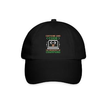 Café Codage Programmeur Codeur Développeur Nerd Coff - Casquette classique - noir/noir - Devant