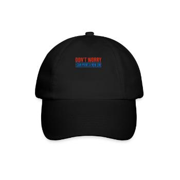 Don't worry, I can reprint it 3D printing - Baseball Cap - black/black - Front