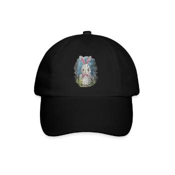 Niedlicher Hase niedlich Kaninchen - Baseballkappe - Schwarz/Schwarz - Vorne