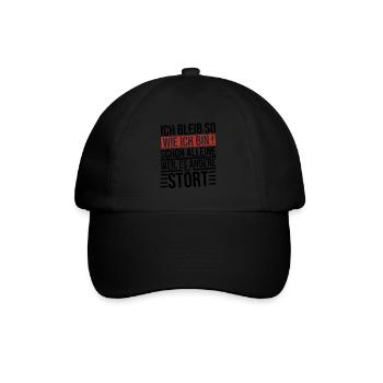 ich bleibe so wie ich bin schon alleine weil es - Baseballkappe - Schwarz/Schwarz - Vorne