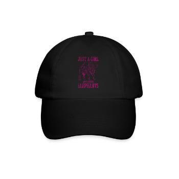 Éléphant Animal Design Vintage - Casquette classique - noir/noir - Devant