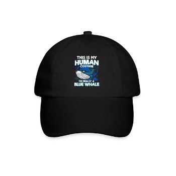 Human Costume Really a Blue Whale - Baseball Cap - black/black - Front