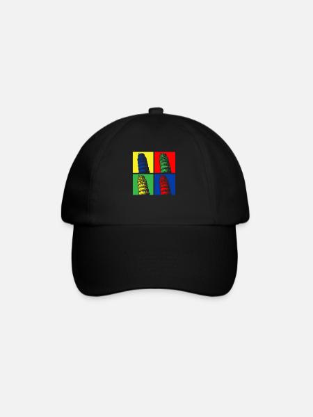 Torre Pendente di Pisa Vibrante cultura pop - Cappello con visiera - nero/nero