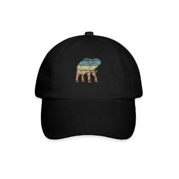Elephant Spirit Animal Retro Love Vintage Design - Baseball Cap - black/black - Front