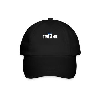 Discover Scandinavian flag design - Baseball Cap - black/black - Front