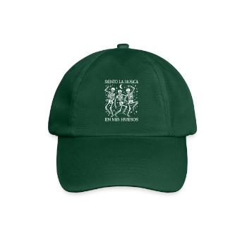 Spanisch lustige Halloween tanzende Skelette Kostüm - Baseballkappe - Flaschengrün - Vorne