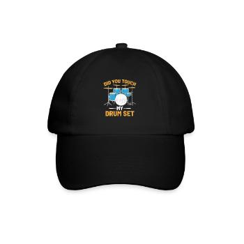 Hast du mein Schlagzeug berührt Schlagzeug Schlagzeug Schlagzeuger - Baseballkappe - Schwarz/Schwarz - Vorne