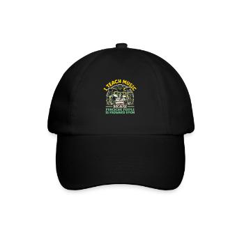 I Teach Music Because Punching People Is Frowned U - Baseball Cap - black/black - Front