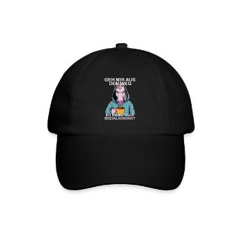 Get out of my way, you unnecessary social contact - Baseball Cap - black/black - Front