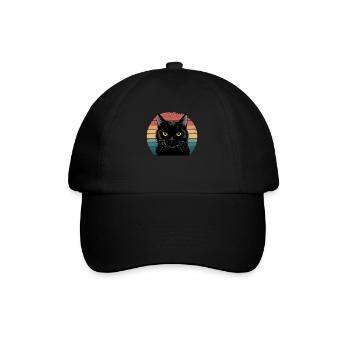 Chat noir - Casquette classique - noir/noir - Devant