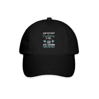 Crocheteur Une journée sans crocheter - Casquette classique - noir/noir - Devant