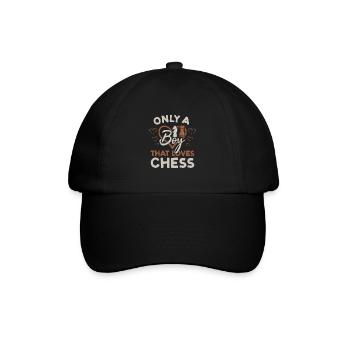 Chess Player Only A Boy That Loves Chess - Baseballkappe - Schwarz/Schwarz - Vorne