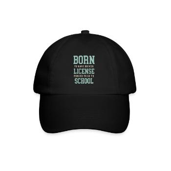 Né pour avoir un permis de conduire forcé d’aller à l’école - Casquette classique - noir/noir - Devant