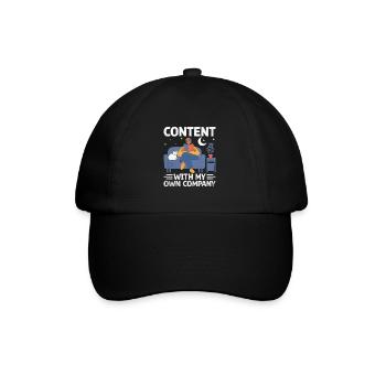 Content With My Own Company Sayings For Introverts - Baseball Cap - black/black - Front