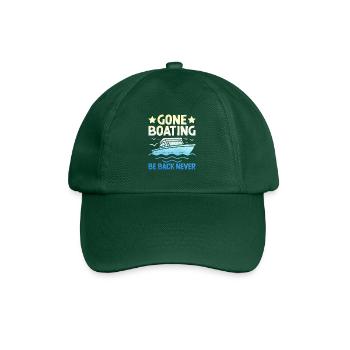 Gone Boating Be Back Never Paddle Boat - Baseball Cap - bottle green - Front