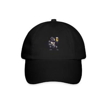 Bière Gorilla Pixel - Casquette classique - noir/noir - Devant