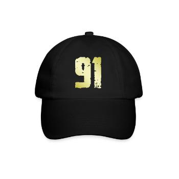 91 Number Vintage - Baseball Cap - black/black - Front