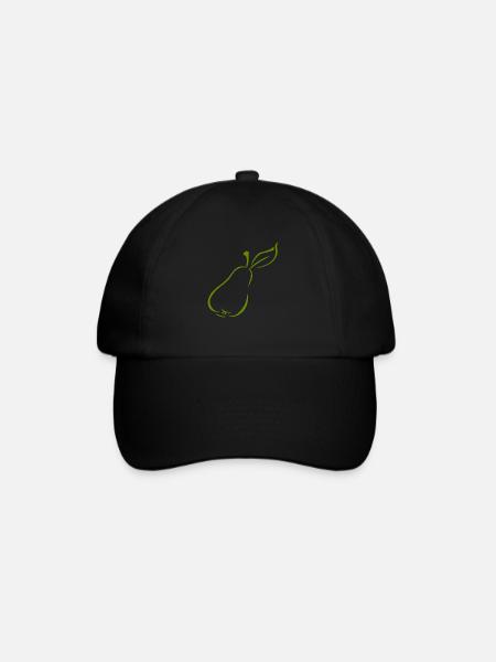 Birne - Baseballkappe - Schwarz/Schwarz