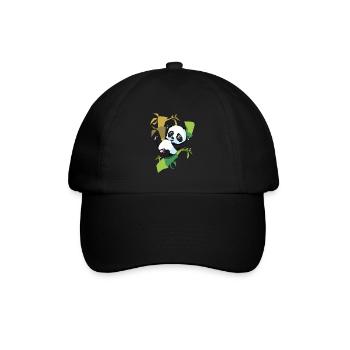 panda - Baseball Cap - black/black - Front