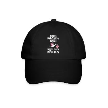 Jungs machen Jungs Männer machen Mädchen Werdender - Baseballkappe - Schwarz/Schwarz - Vorne