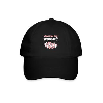 mädchenpower frauen - Baseballkappe - Schwarz/Schwarz - Vorne