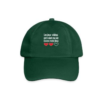 Jeux-Vidéos Ont Ruine Ma Vie IL M'en Reste Deux - Casquette classique - vert bouteille - Devant