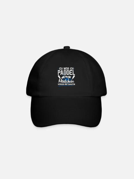 Ich Weiß Ich Paddel Wie Ein Mädchen Versuch Mitzuh - Baseballkappe - Schwarz/Schwarz