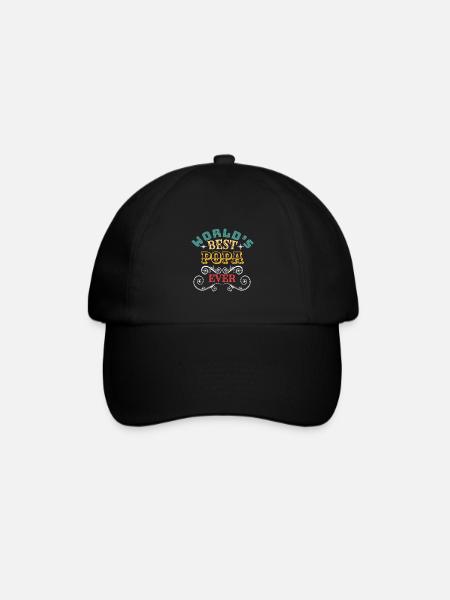 Worlds Best Popa Ever - Baseballkappe - Schwarz/Schwarz