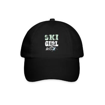 Ski Girl - Baseball Cap - black/black - Front