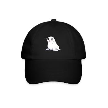 Seal Seal Baby as a gift for kids - Baseball Cap - black/black - Front