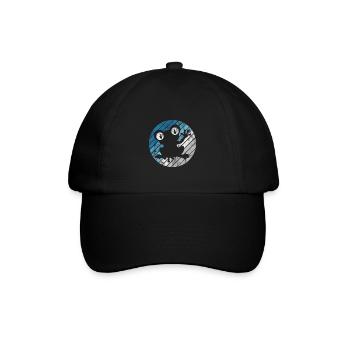 Frosch Frösche Geschenk für Kinder Lustig Witzig - Baseballkappe - Schwarz/Schwarz - Vorne