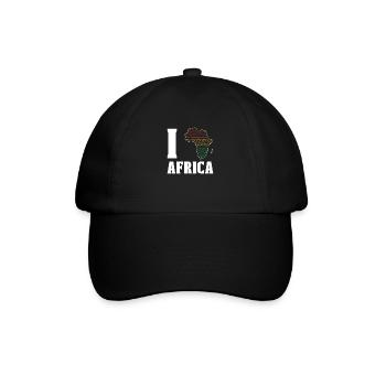 I Love Africa Black History - Baseball Cap - black/black - Front