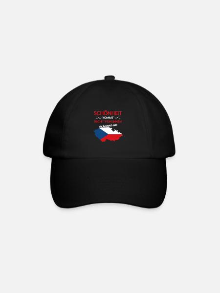 Nationalität Sportmannschaft Fan Tschechien - Baseballkappe - Schwarz/Schwarz