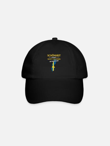 Nationalität Sportmannschaft Fan Schweden - Baseballkappe - Schwarz/Schwarz