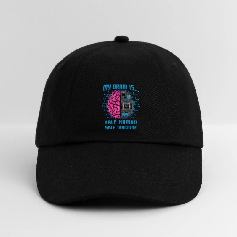 Artificial intelligence / half-man, half-machine Baseball Cap
