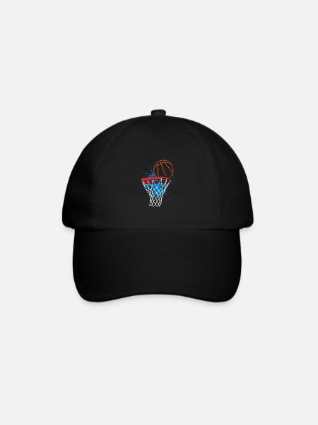Basketball, Basketballer retro Sport Design - Baseballkappe - Schwarz/Schwarz