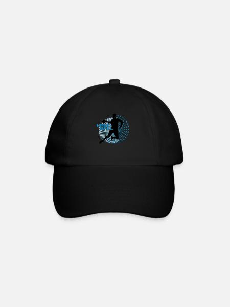 joueurs de handball dans le tourbillon de cercle - Casquette classique - noir/noir