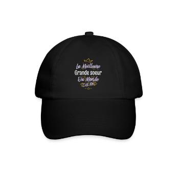 La meilleure grande-soeur du monde - Casquette classique - noir/noir - Devant