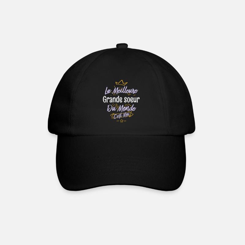 La meilleure grande-soeur du monde - Casquette classique - noir/noir