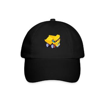 Bird in excavator - Baseball Cap - black/black - Front