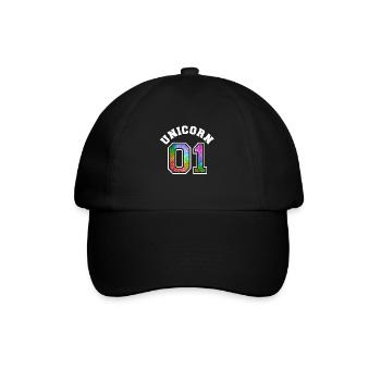 Unicorn 01 Rainbow Glitter - Casquette classique - noir/noir - Devant