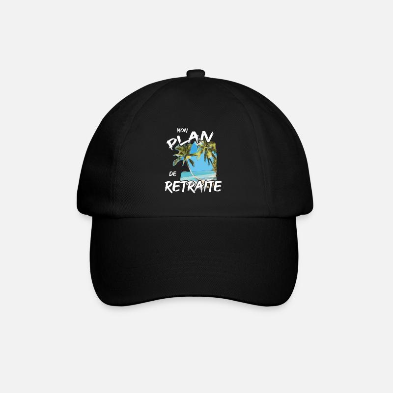 retraité retraitée mon plan de retraite - Casquette classique - noir/noir