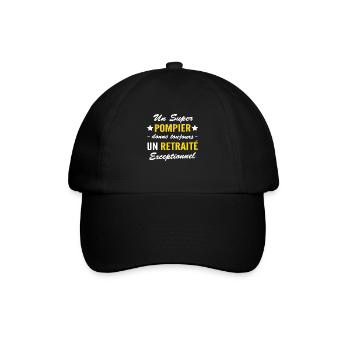 un super pompier donne un retraité exceptionnel - Casquette classique - noir/noir - Devant