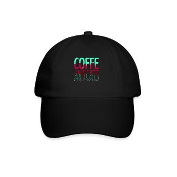 gift business cat tshirts coffee cup aww - Baseball Cap - black/black - Front