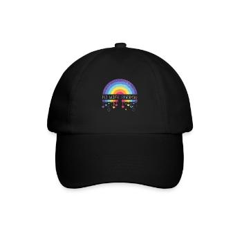 Rainbow Bi Wife Energy Bisexual Pride Rainbow Flag - Baseball Cap - black/black - Front
