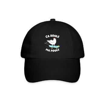 Poule Et Planche A Roulettes Humour Jardin Poules - Casquette classique - noir/noir - Devant