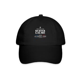 Je ne peux pas rester calme, Football. - Casquette classique - noir/noir - Devant