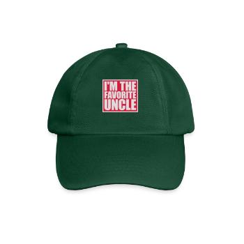 at The Favorite Uncle - Baseball Cap - bottle green - Front