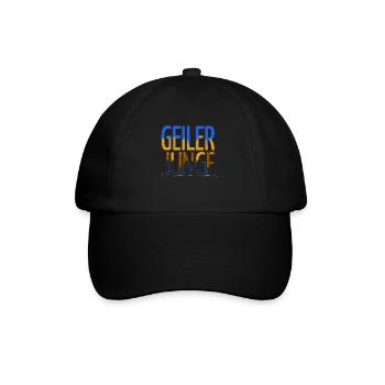 geek spaß geburtstagsgeschenkidee junge spruch - Baseballkappe - Schwarz/Schwarz - Vorne